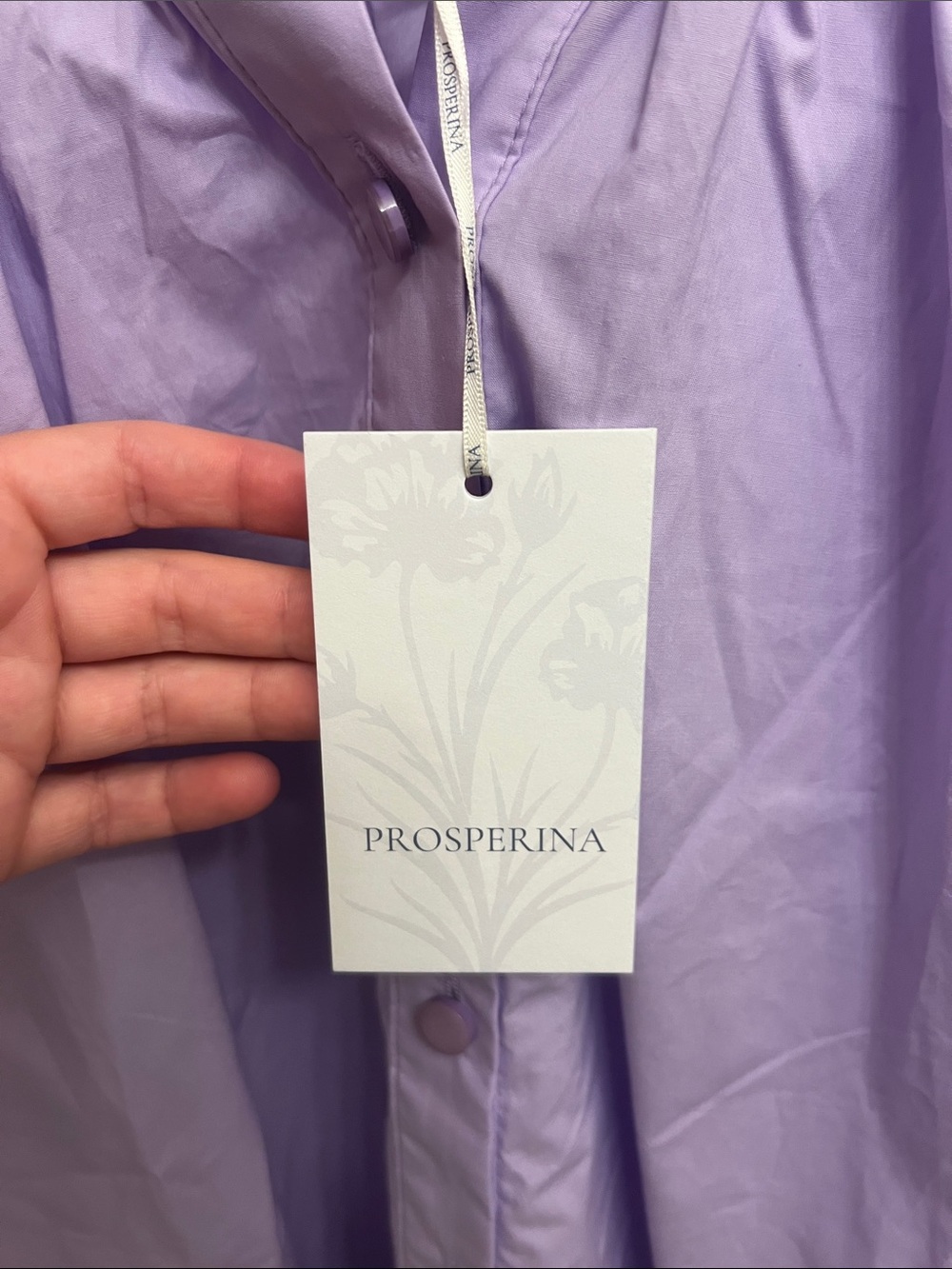 Lavender Ruffle Collar Button-Front Blouse - Picture 4 of 4